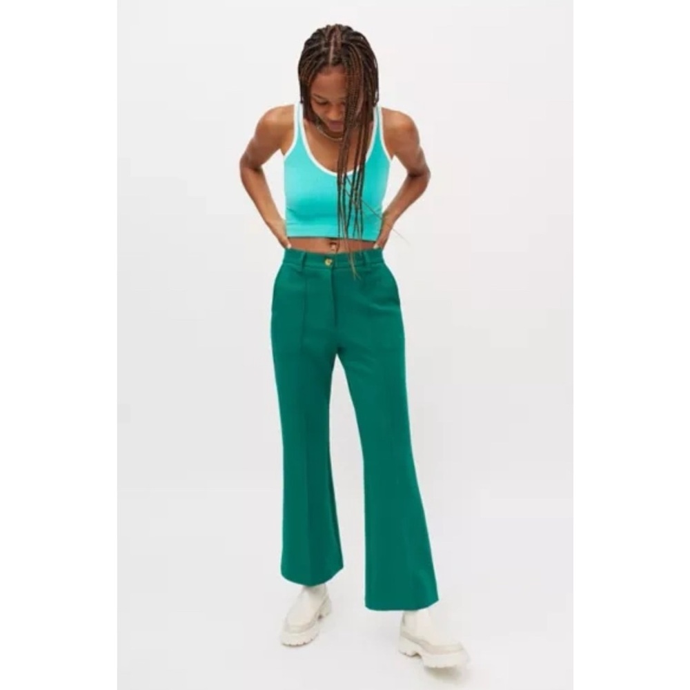 Urban Outfitters UO Isabella High-waisted Flare Pant In Green Size Small